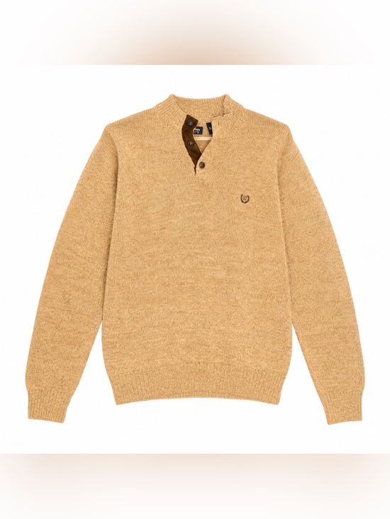 Chaps Other - Chaps Men's Tan Zip-Neck Sweater
